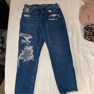 American eagle distressed mom jeans